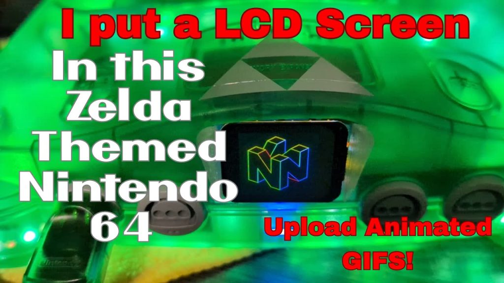 N64 Upgrade! I put an LCD screen INSIDE a Nintendo 64 to make an animated logo jewel! So can you!!